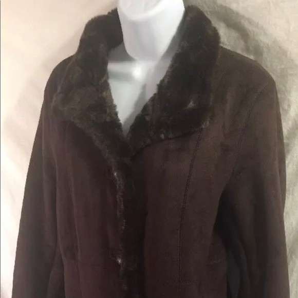 calvin klein suede coat - Picture 1 of 8